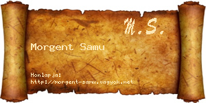 Morgent Samu névjegykártya
